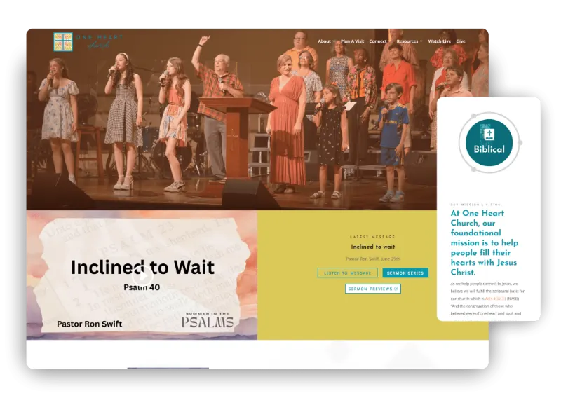 Non-profit website by Studio490 on desktop and phone